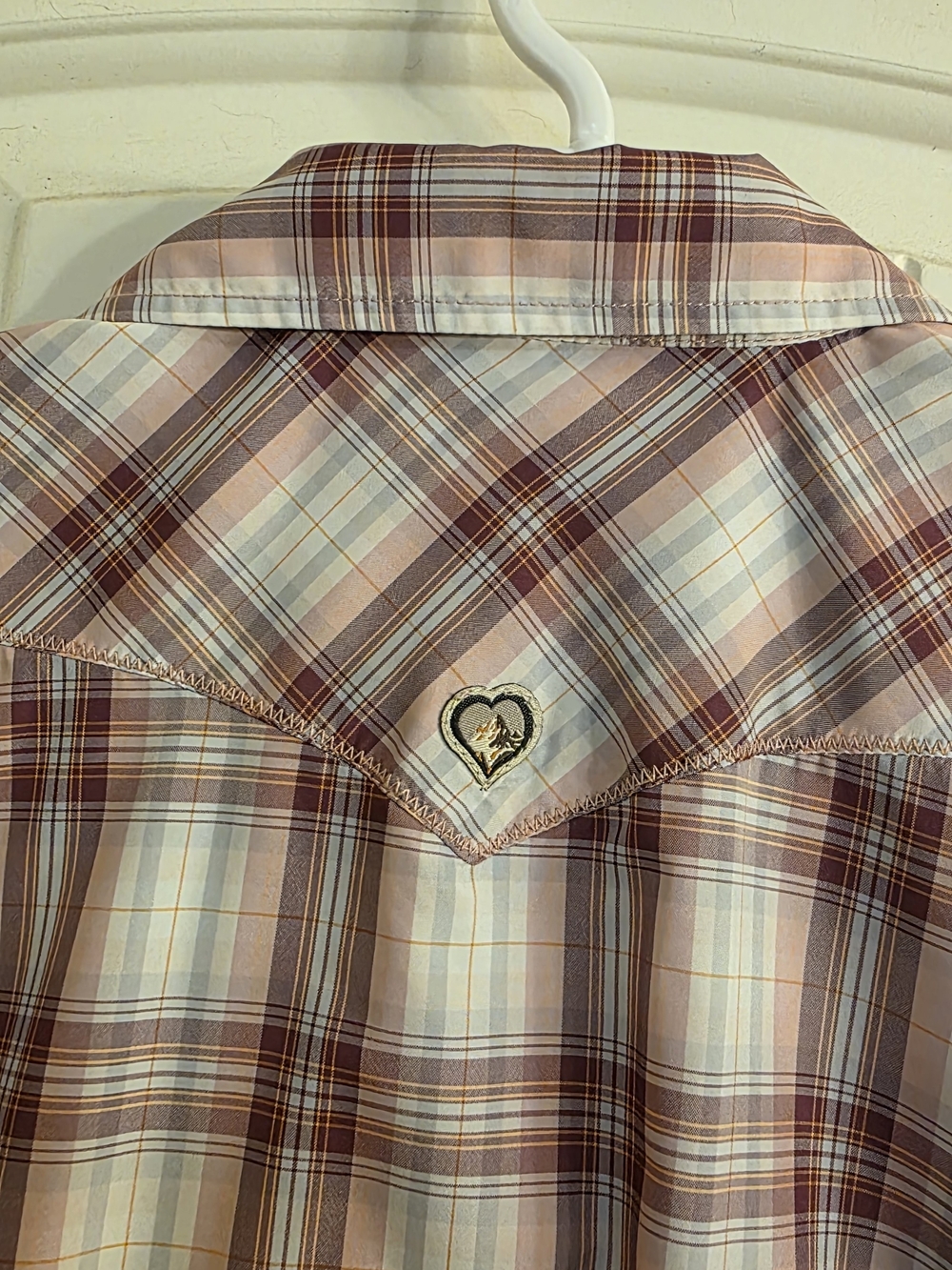 Kuhl Short-Sleeve Plaid Snap-Up Shirt - Burgandy/Pink/White - Picture 8 of 10